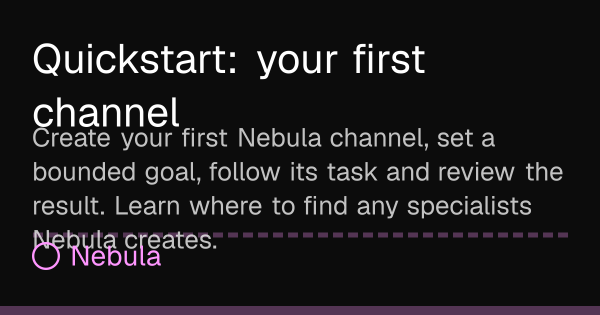 Quickstart | Nebula Docs